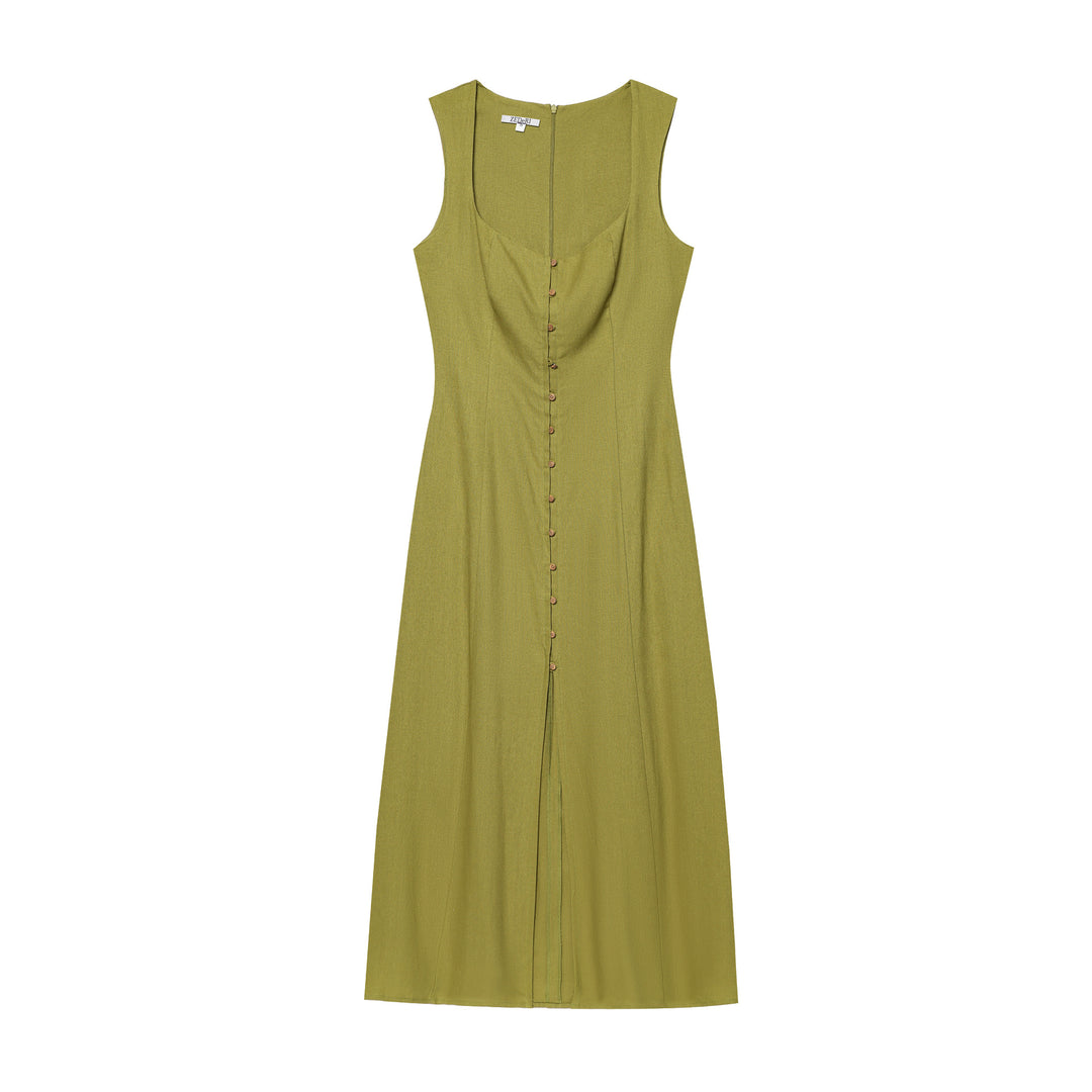 Femme Knopf-Up Midi Kjole Stilla