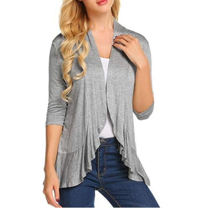 Dame Let cardigan med asymmetrisk kant Stilla