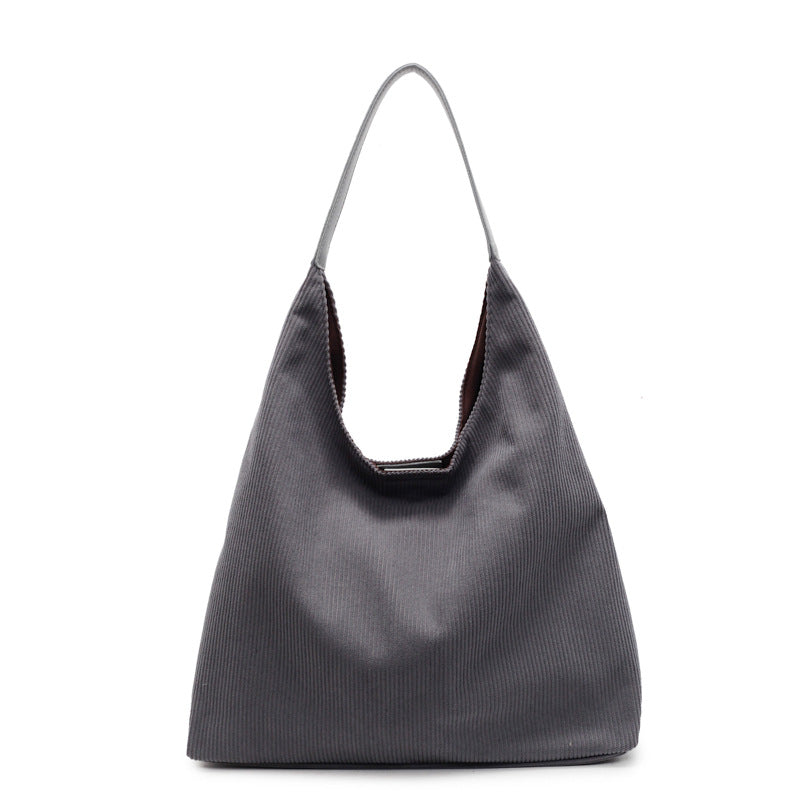 Femme Textureret Stof Slouchy Tote Bag Stilla