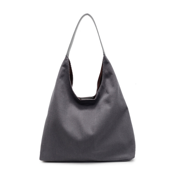 Femme Textureret Stof Slouchy Tote Bag Stilla