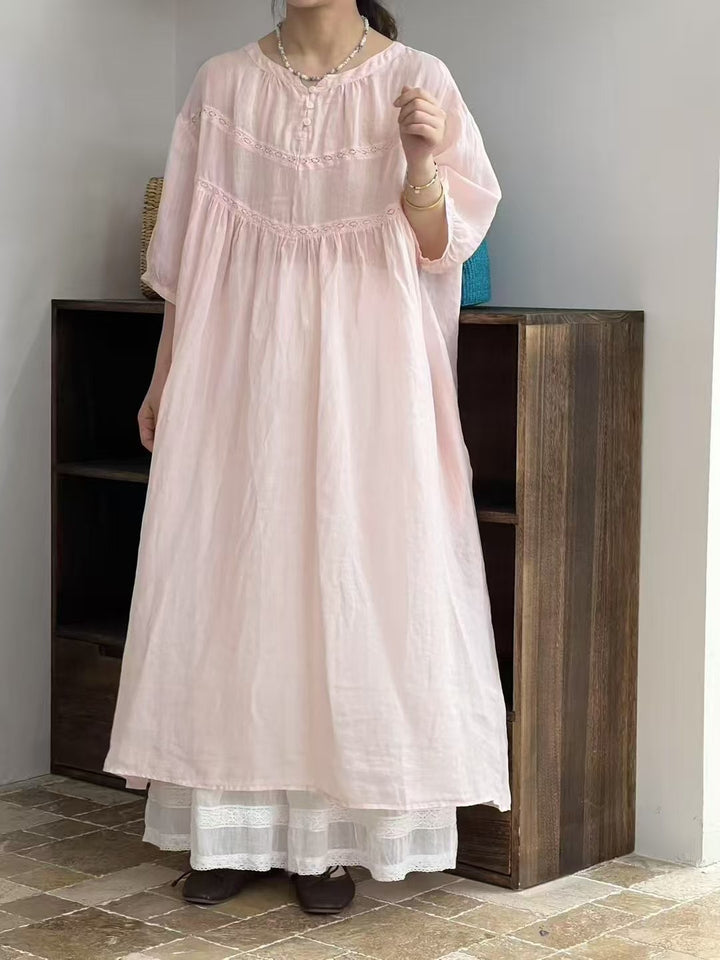 Femme Bohemsk Stil Maxikjole med lagdelt kant Stilla