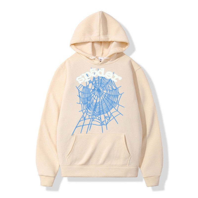 Kvinders hoodie med kreativ edderkopmønster og komfortabel pasform Skovae