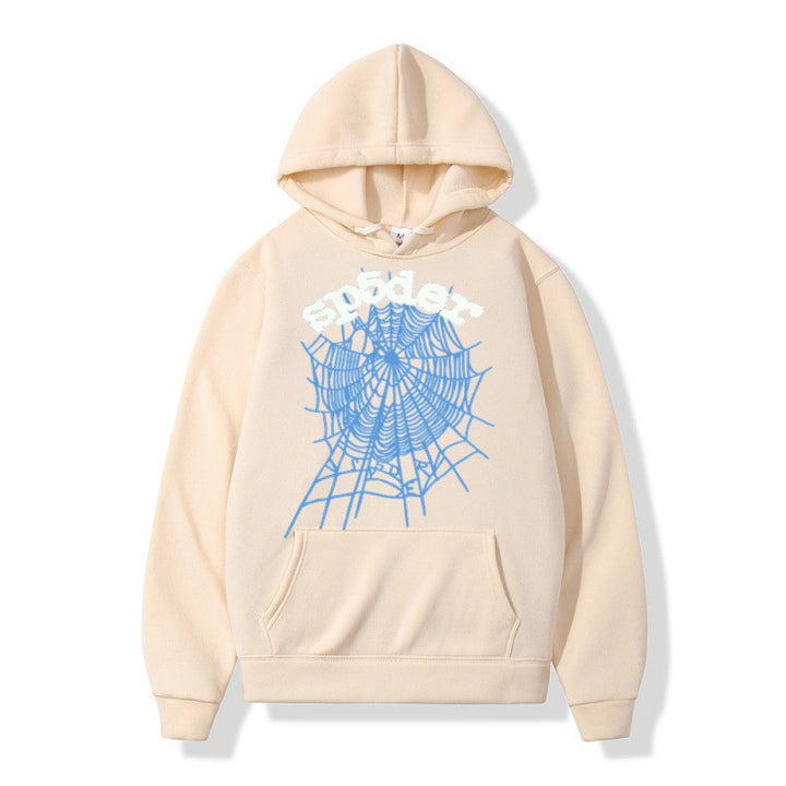 Kvinders hoodie med kreativ edderkopmønster og komfortabel pasform Skovae