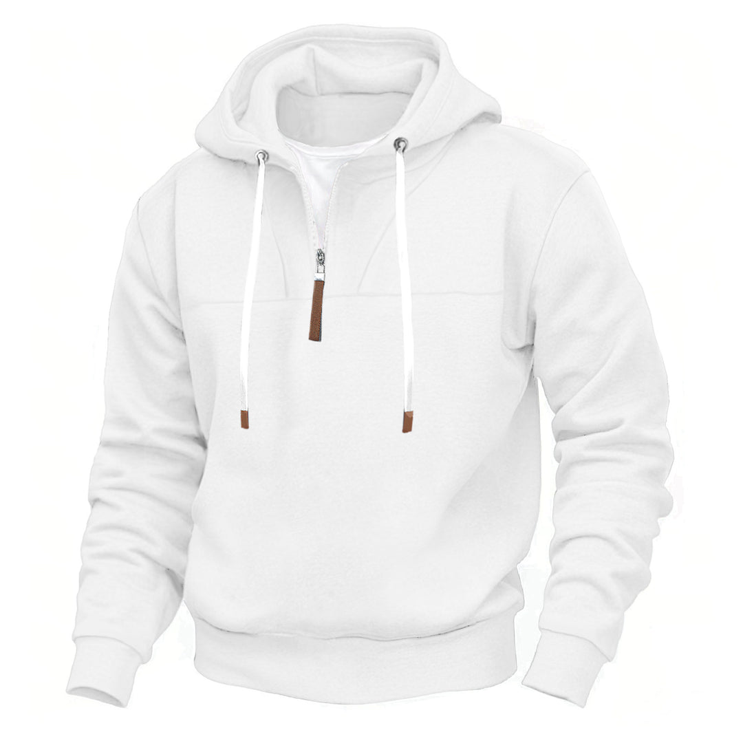 Herrer mode hoodie med kort lynlås åbning og elegant design Stilla