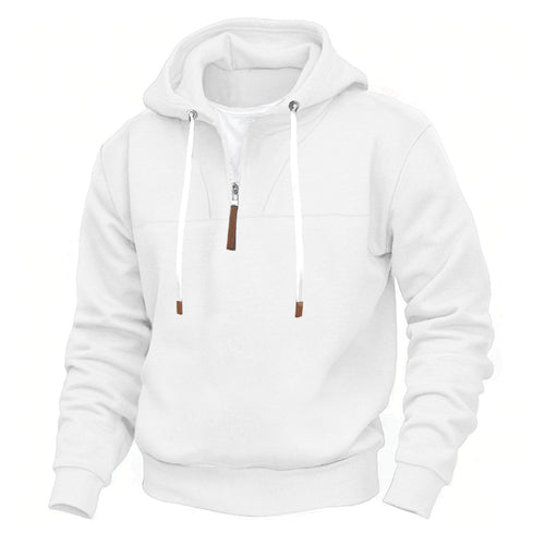 Herrer mode hoodie med kort lynlås åbning og elegant design Stilla