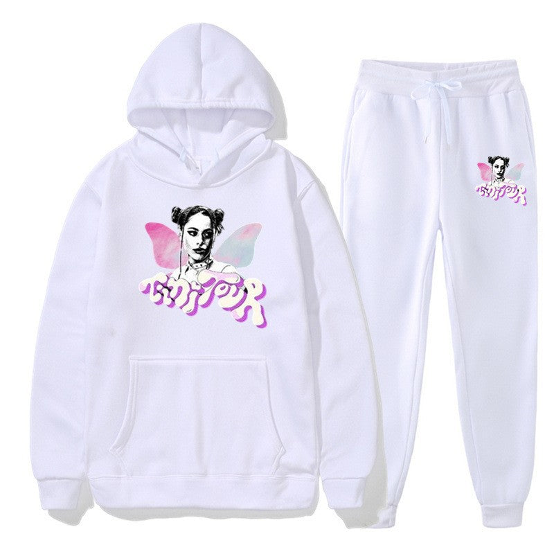 Women's sweatshirt og joggebukser sæt med kreativ grafisk design Skovae
