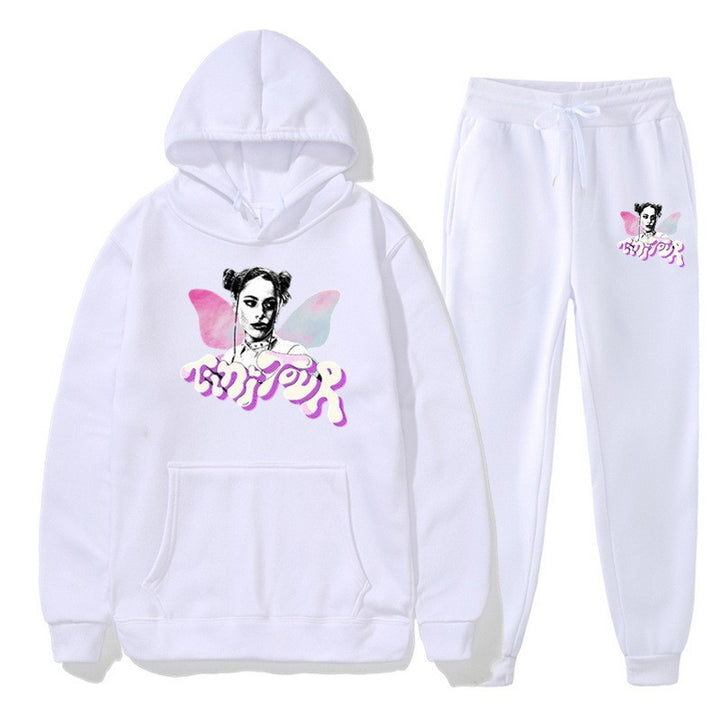Women's sweatshirt og joggebukser sæt med kreativ grafisk design Skovae