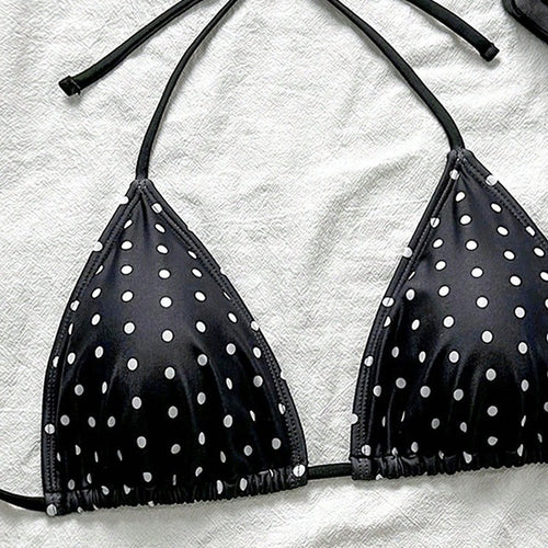 Dame Triangel-Bikini top med legende prikmønster Skovae