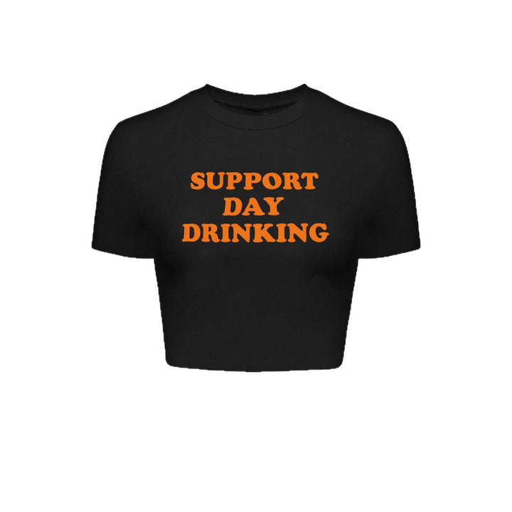 Dame Crop-T-Shirt med kreativt citatdesign Skovae