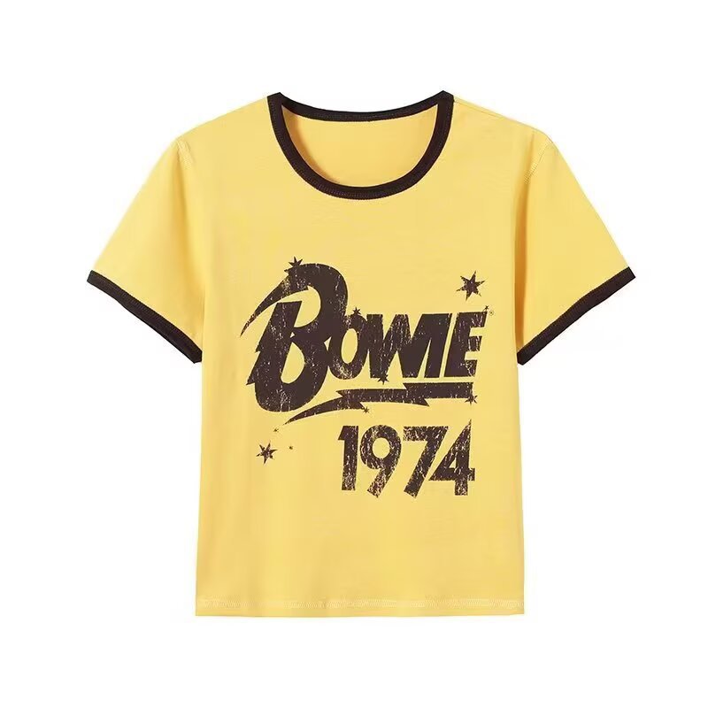 Dame Vintage T-shirt med rund halsudskæring Skovae