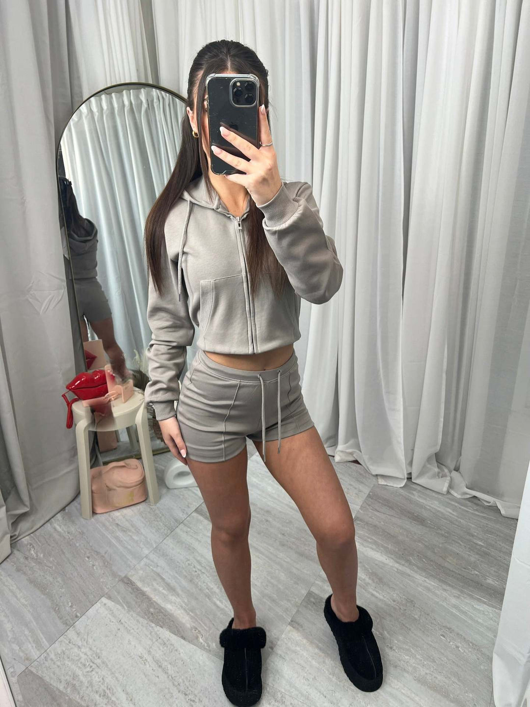 Kvinders sporty crop top og shorts sæt Skovae