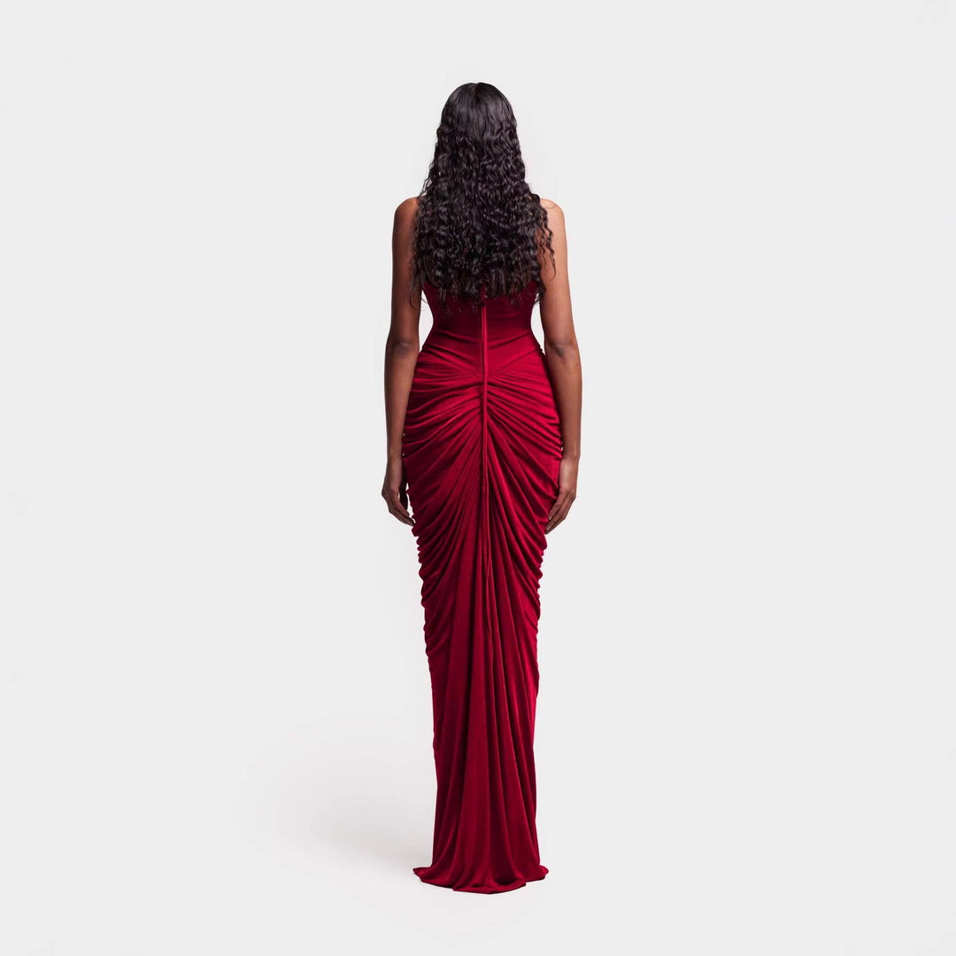 Dame Elegant Maxikjole med raffineret flæse-design Skovae