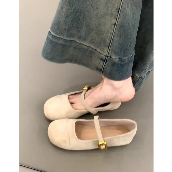 Damer elegante Mary Jane balletfløjter med justerbar spænde og komfortsål Stilla