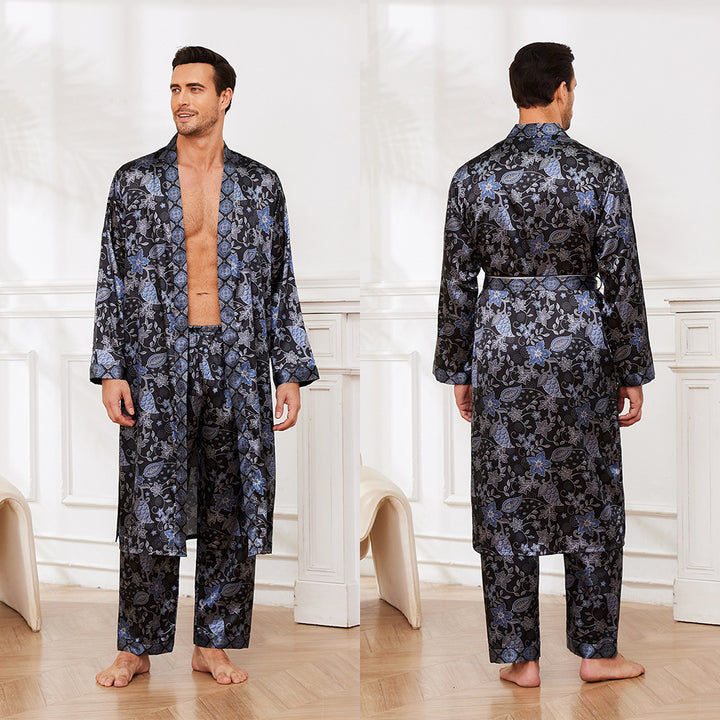 Herrer pyjamas med elegant kimono-design Stilla