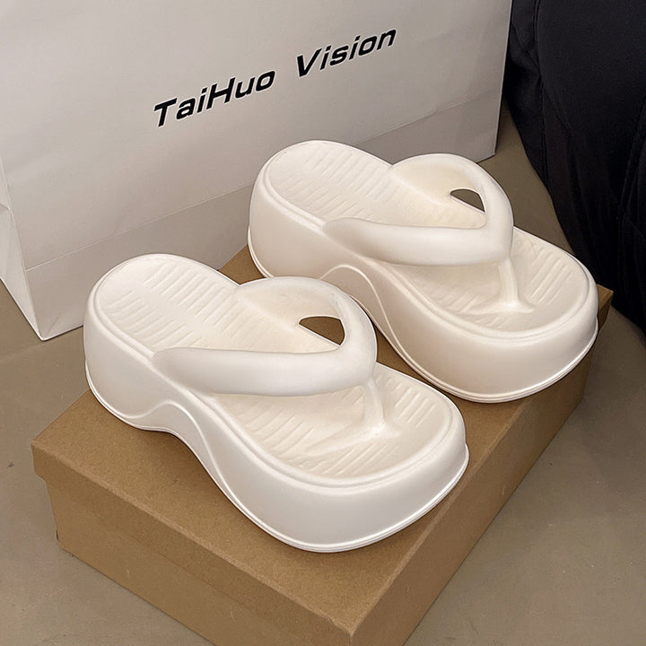 Dame platform flip-flops med ergonomisk fodbedesign Stilla