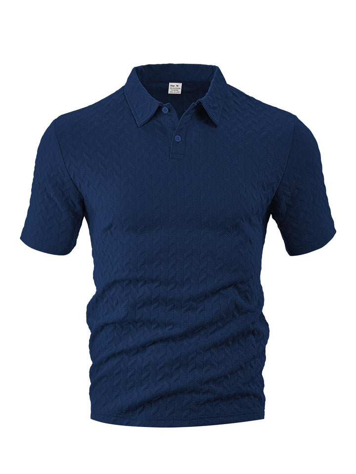 Herrer Poloshirt med struktureret overflade og moderne snit Stilla