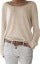 Dame afslappet Off-Shoulder top i let stof med bred pasform Stilla
