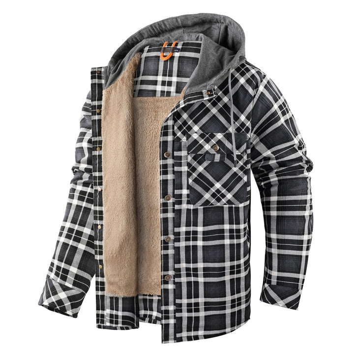 Herrer flanneljakke med blødt foer Stilla