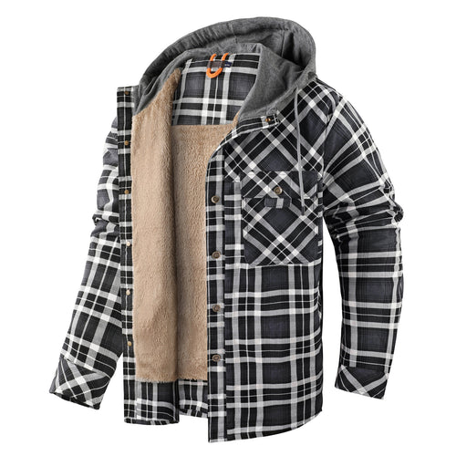 Herrer flanneljakke med blødt foer Stilla