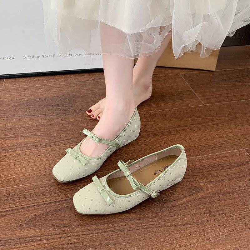 Dame Elegant Sløjfe-Detalje Slipper Flats Stilla