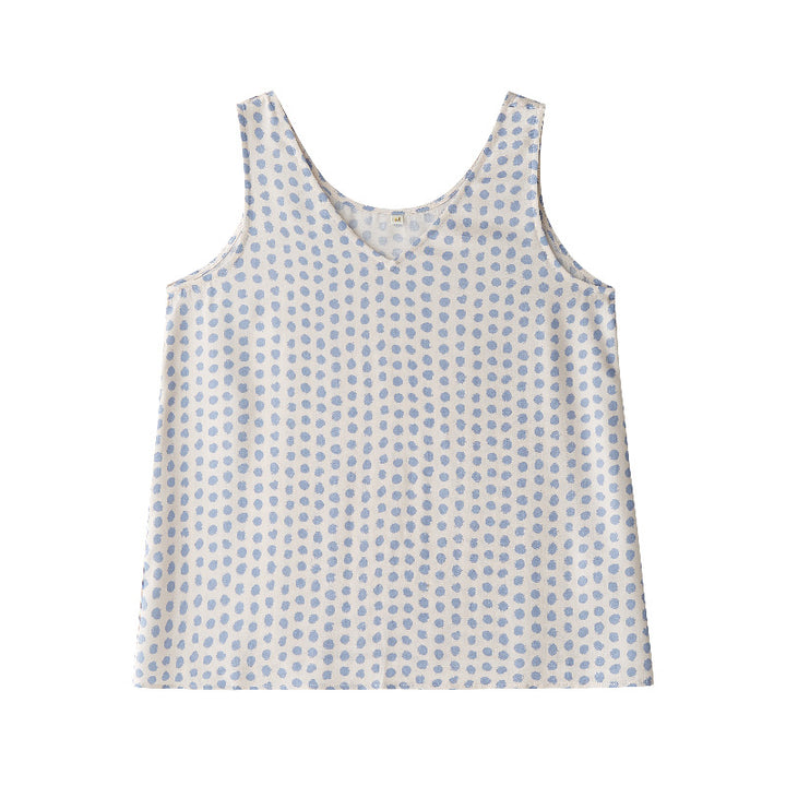 Dame bluse top med blomstret design og maxilængde snit Stilla