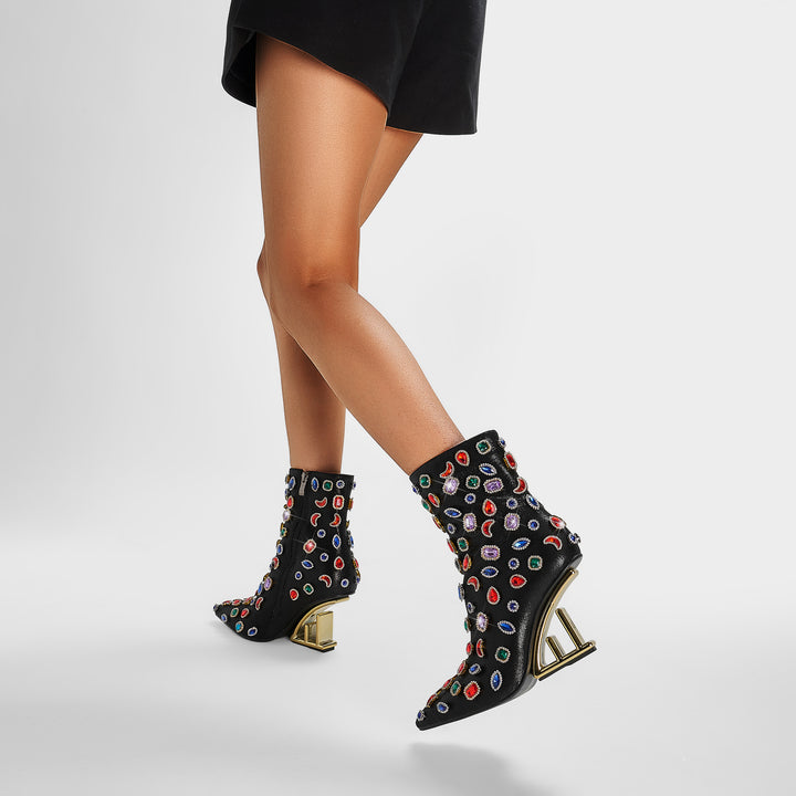 Femme Udsmykkede High-Heel Støvler Stilla
