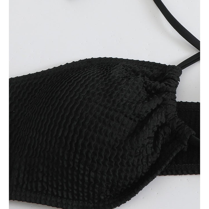 Dame Bikiniset med elegant bandeau-overdel og transparent omslagsskjørt Stilla