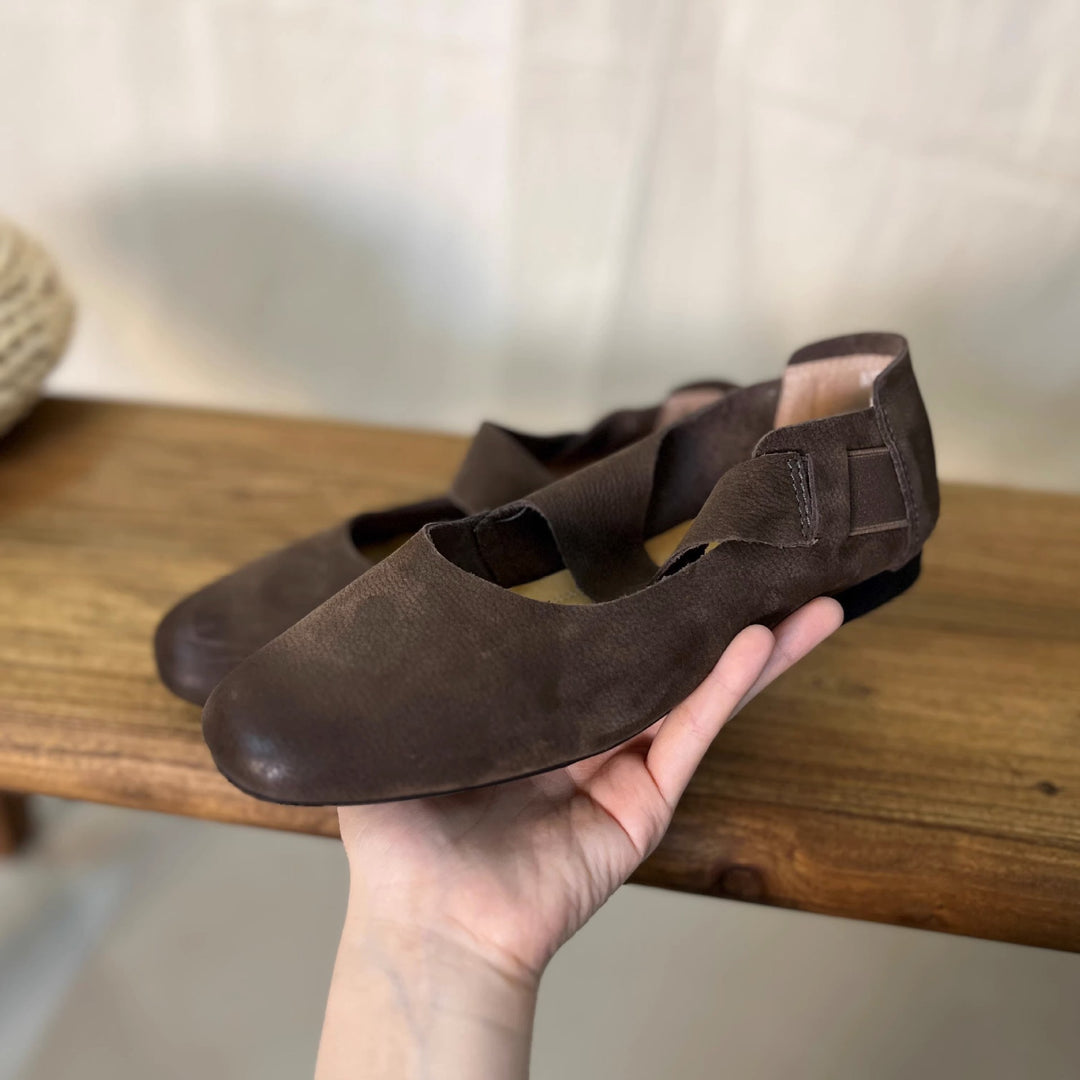 Dame Stilfulde Mary Jane Ballerinas med unikt udskæringsdesign Stilla