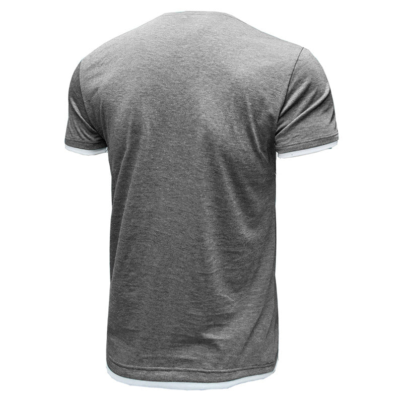 Herrer Basic T-Shirt med kontrasterende ærmer Stilla
