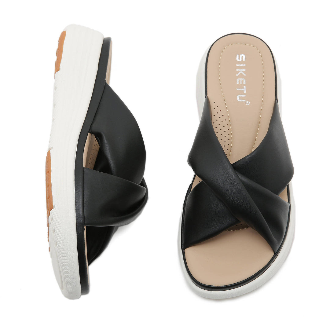 Dame moderigtige og komfortable Slippers med bred rem Stilla