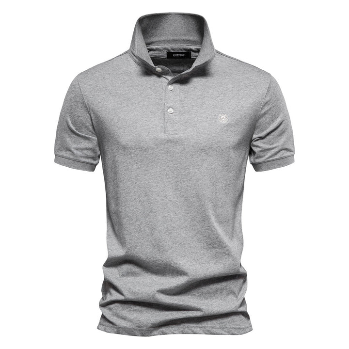 Herre poloshirt med elegant krave og åndbart bomuldsquality Stilla