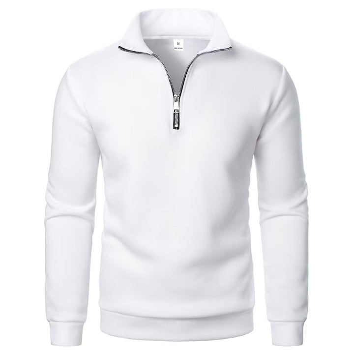 Herresweatshirt med lynlås og moderne stående krave Skovae