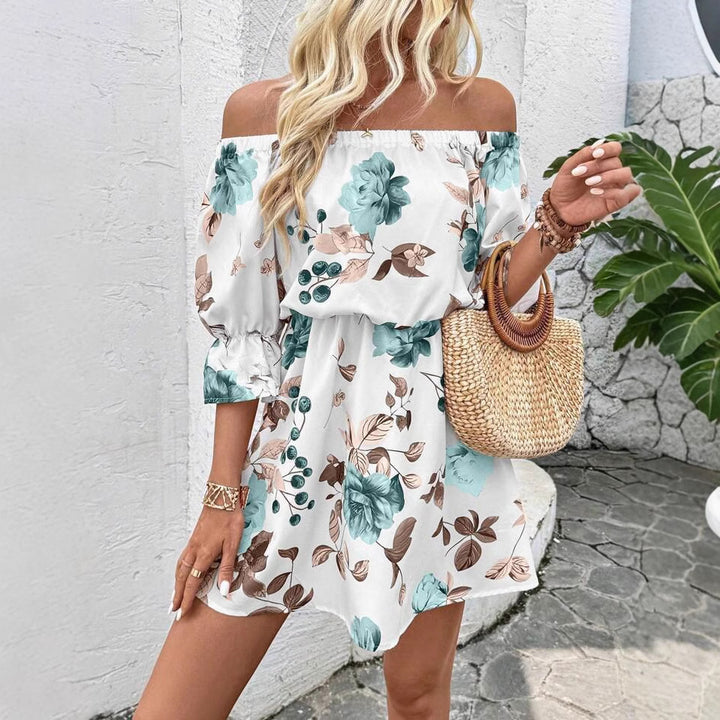 Off-Shoulder Floral Mini Kjole til Damer Stilla