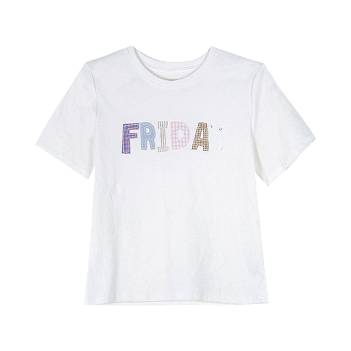 Damer afslappet T-shirt med moderne grafikker Stilla