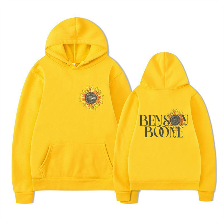Dame hoodie med blomster grafik design Skovae