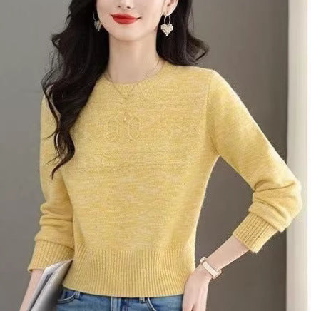 Damer fashionable strikket pullover med fint kabelmønster Stilla