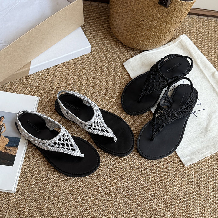 Dame Flettet Tå Sandaler Stilla