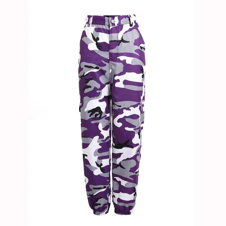 Dame Camo Utility Cargo Bukser Stilla