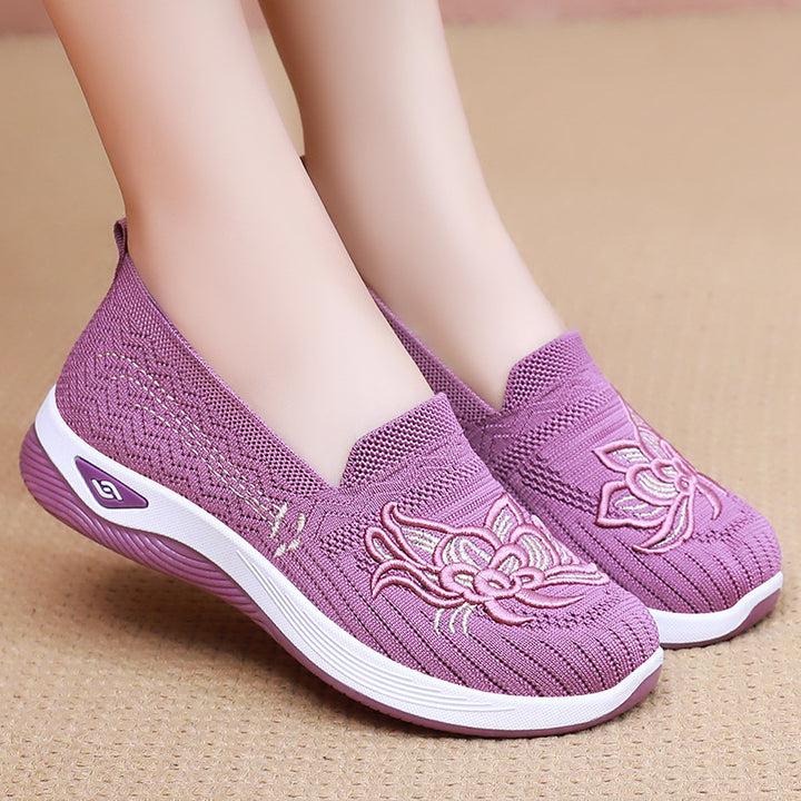 Dame Kvalitets- og stilfulde Slip-On Sko med blomsterdesign Stilla
