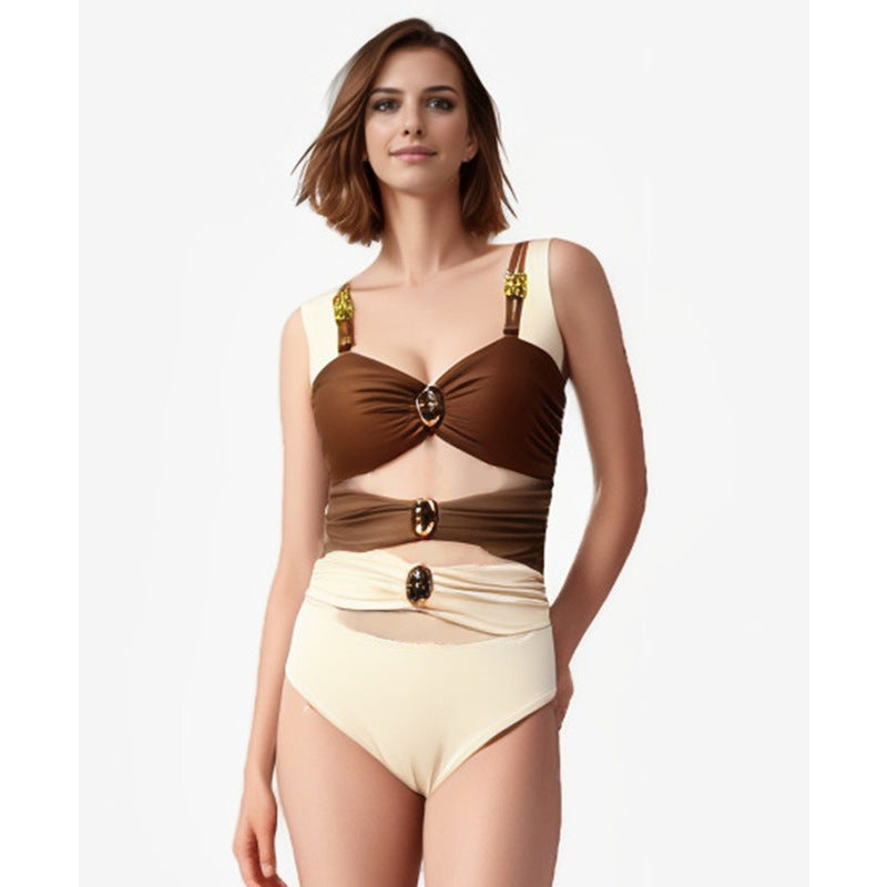 Dame Bikini-top med stilfulde cut-outs og dekorative smykkeelementer Stilla