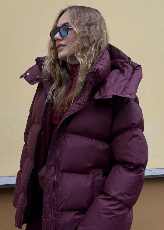 Stilla | Burgundy Puffer Jakke - Luxe Vinter Komfort