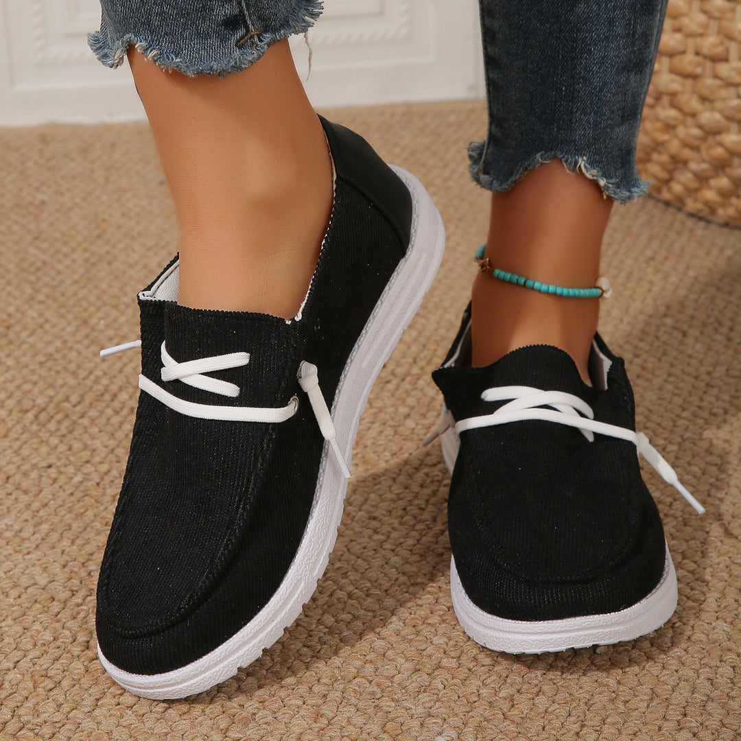 Dame Behagelige Slip-On Sneakers med elastiske snørebånd Stilla