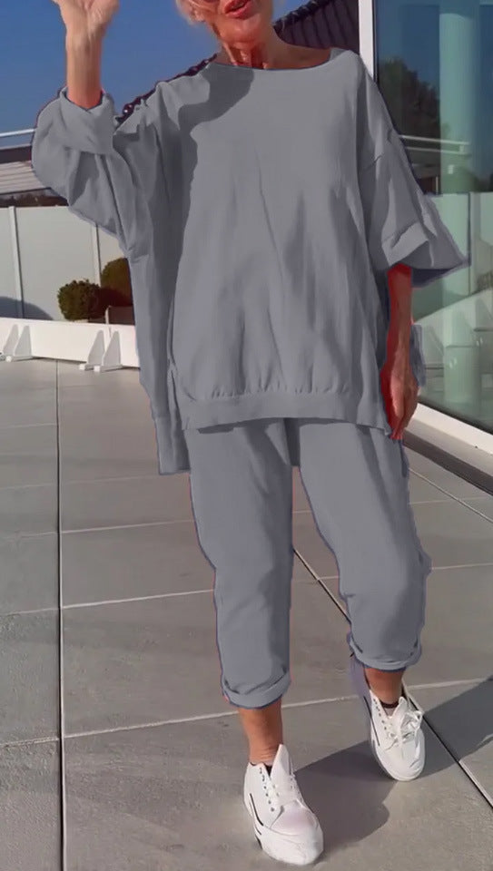 Damer Casual Sport outfit med oversized top og komfortable bukser Stilla