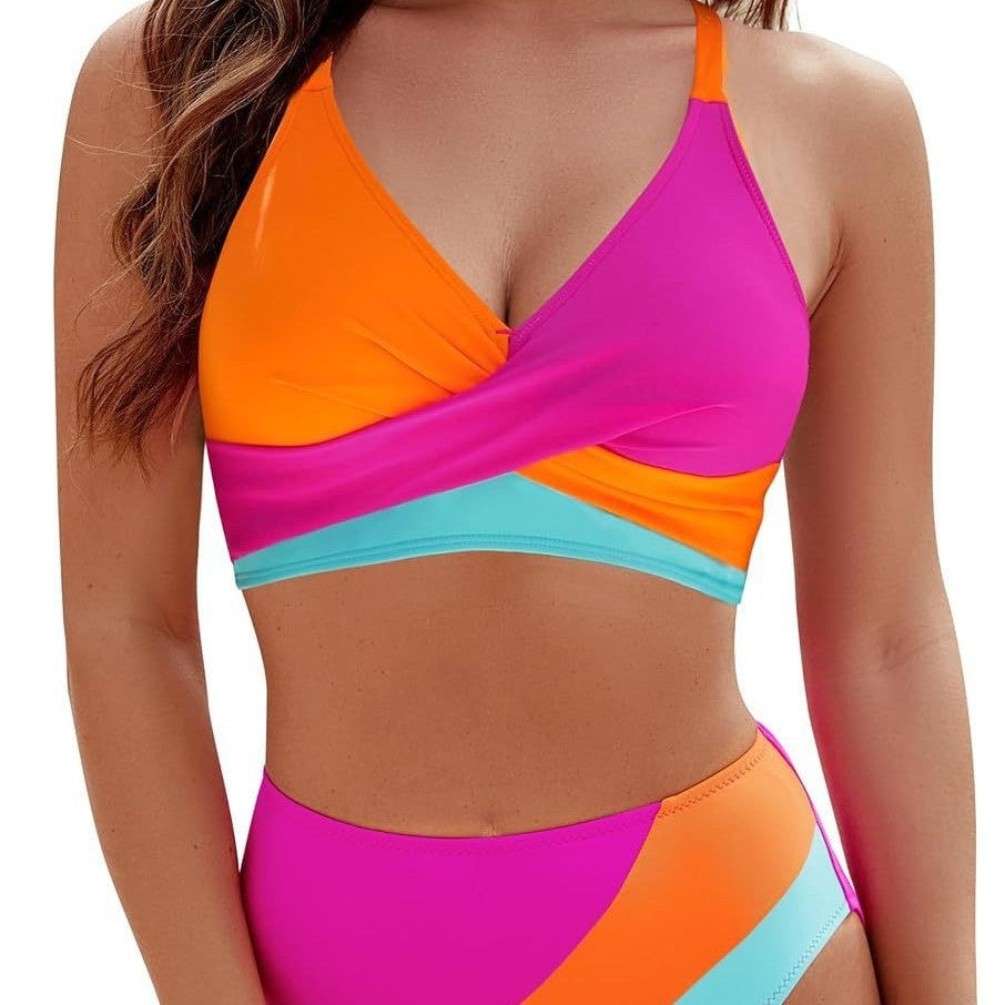 Damer Cropped Bikini-Sæt med elegant Vrål-design og moderigtigt snit Stilla