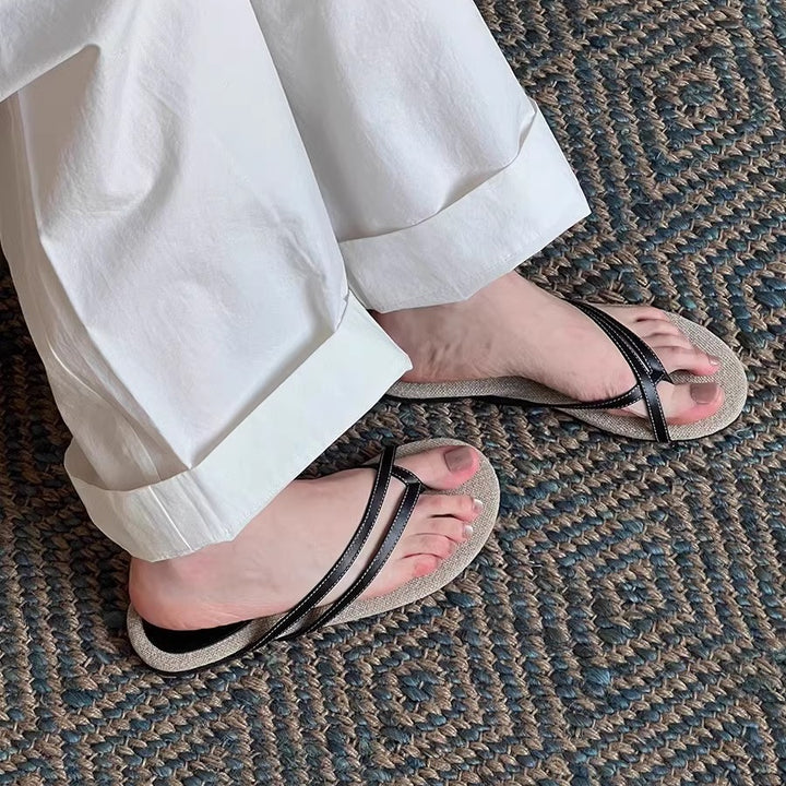 Damer Stylishe Cross-Strap Flip-Flops Stilla