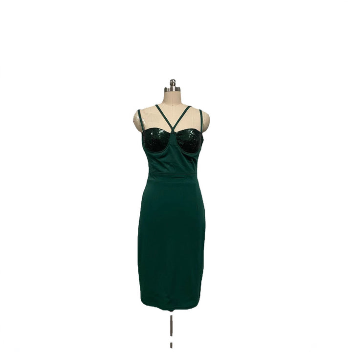 Dame Bodycon-kjole med glitrende bustier-detaljer og figursyet snit Stilla