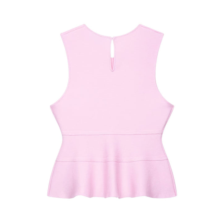 Femme Peplum Striktop med Sløjfedetalje Stilla