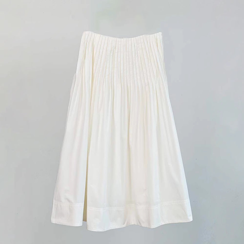 Damer elegant midi-nederdel med plisserede detaljer Stilla