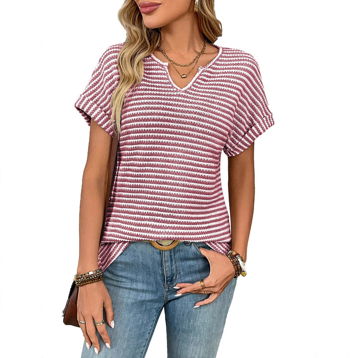 Dame afslappet stribet T-shirt Stilla