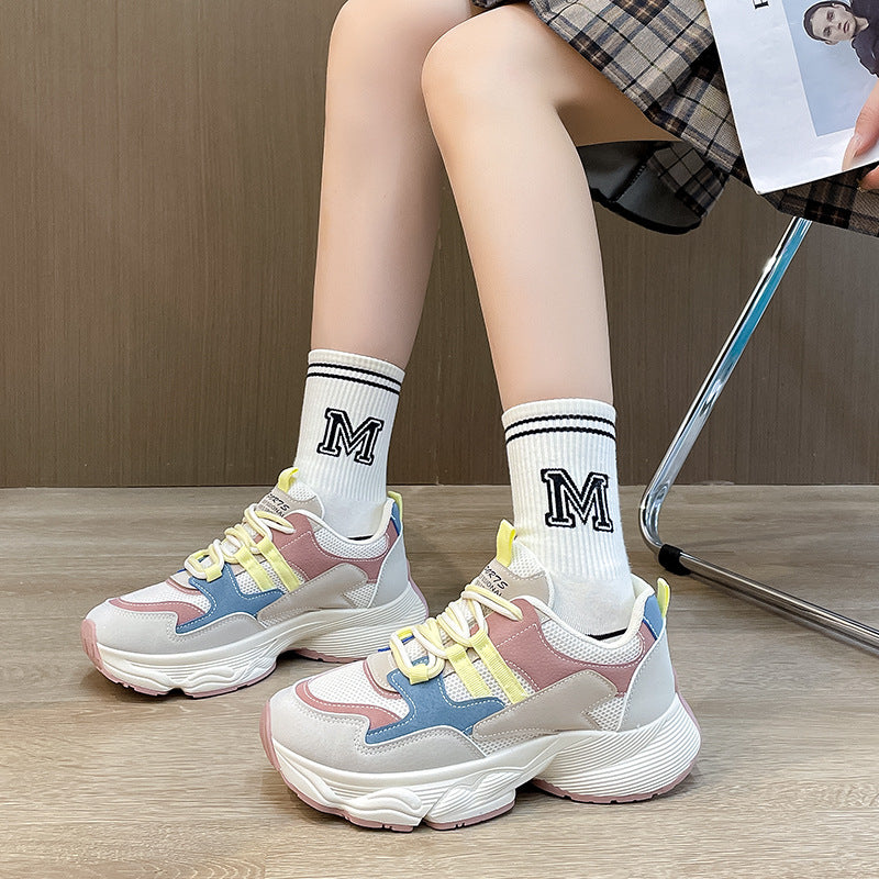 Dame Sporty Chunky Sneakers med innovativ dæmpning og åndbart mesh-overflade Stilla